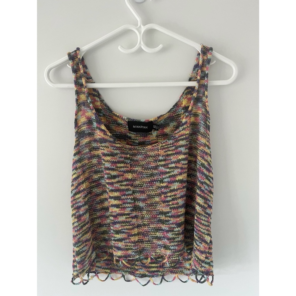 🌈 Adorable Colourful Knit Tank Top (xs)